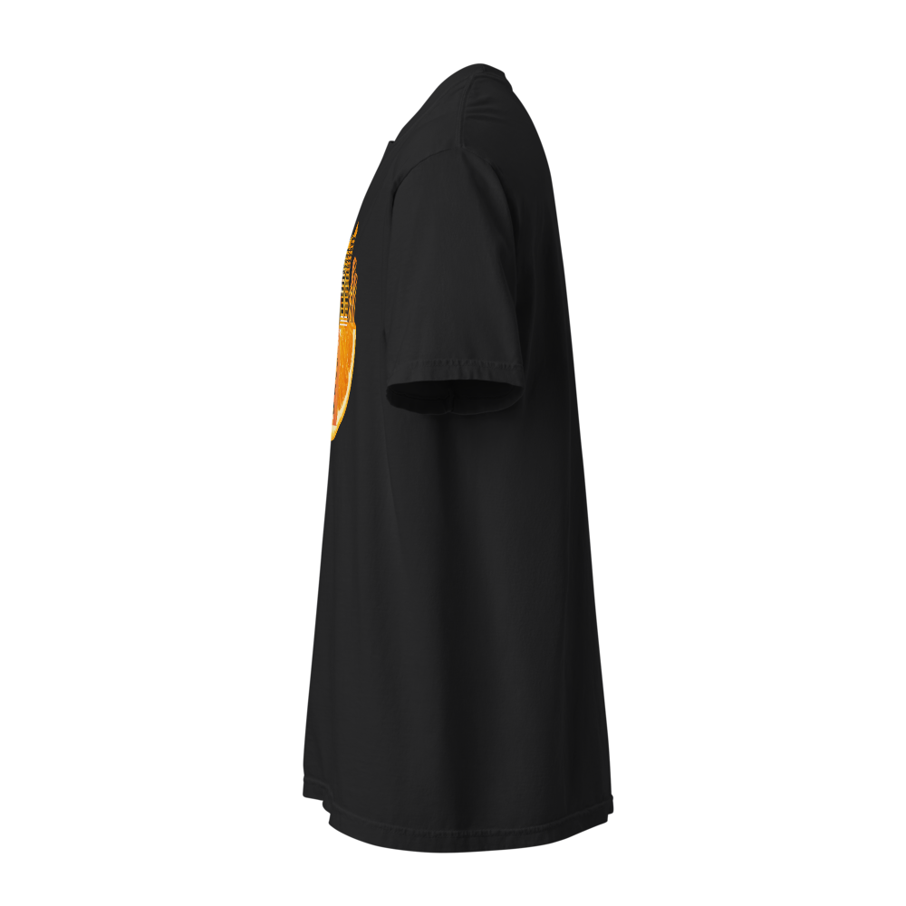 Black T-Shirt with Build Orange Design thumbnail 2