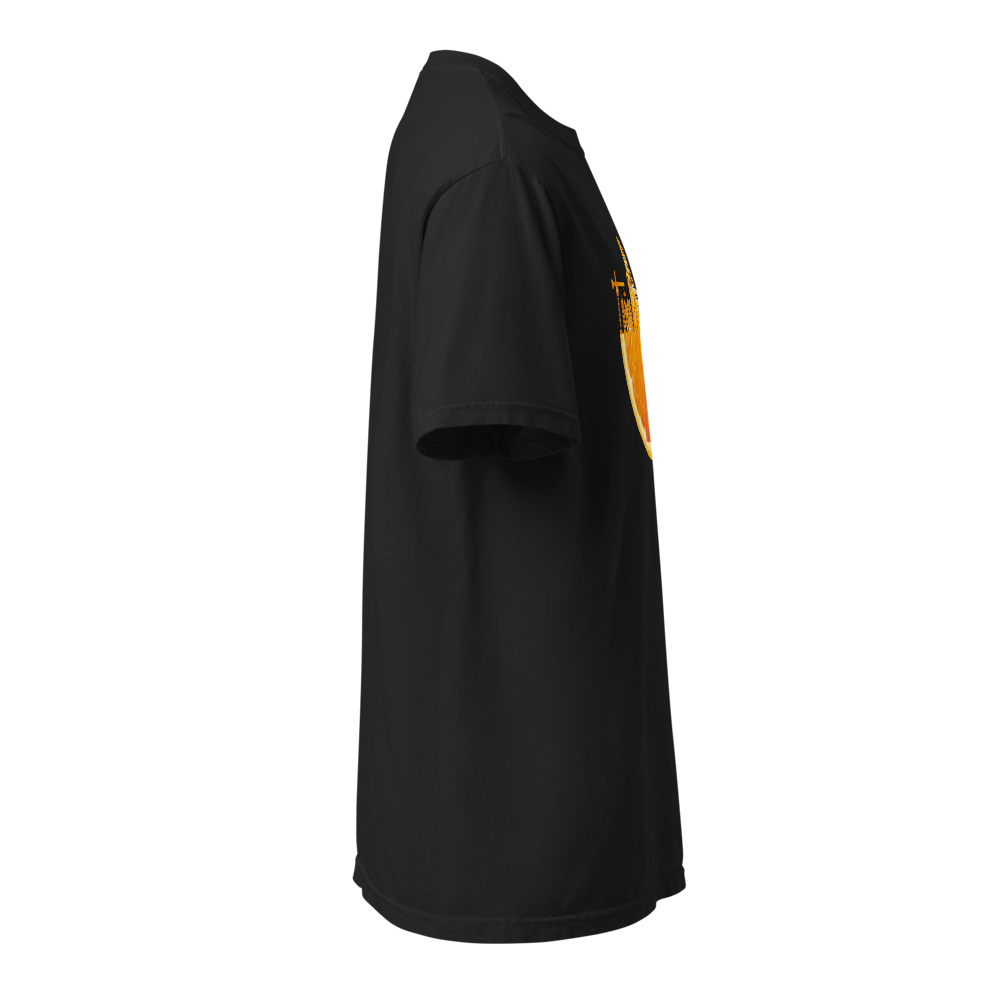 Black T-Shirt with Build Orange Design thumbnail 3