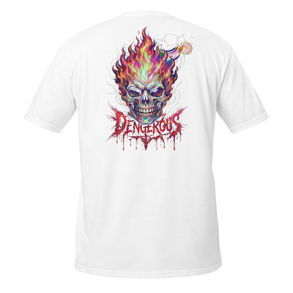 Demon Skull Fire Graphic T-Shirt | Gildan 64000 thumbnail 4