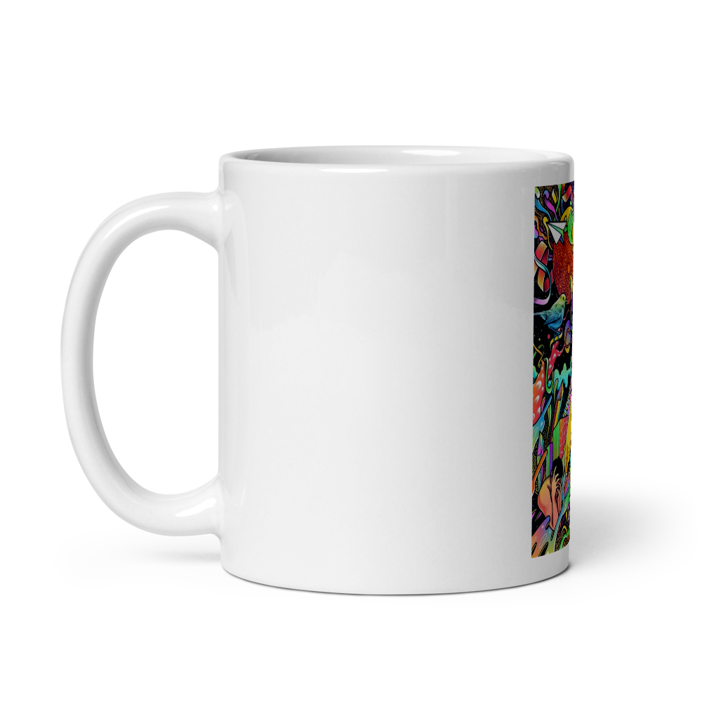Colorful Surreal Abstract Art Coffee Mug  thumbnail 2