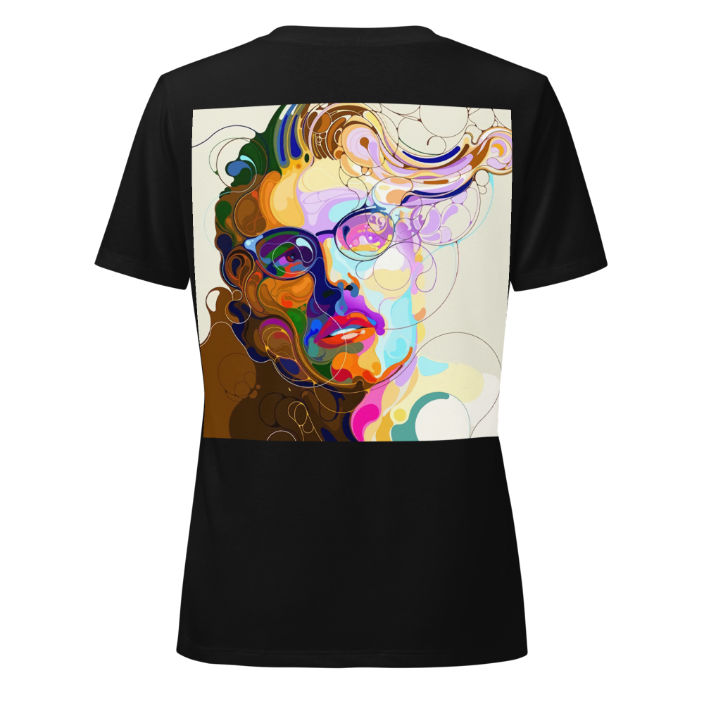 Women's Relaxed V-Neck T-Shirt | Colorful Surreal  thumbnail 4