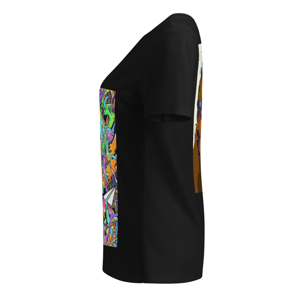 Women's Relaxed V-Neck T-Shirt | Colorful Surreal  thumbnail 2
