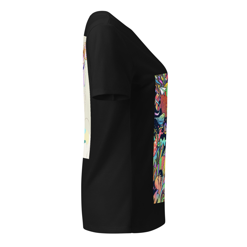 Women's Relaxed V-Neck T-Shirt | Colorful Surreal  thumbnail 3