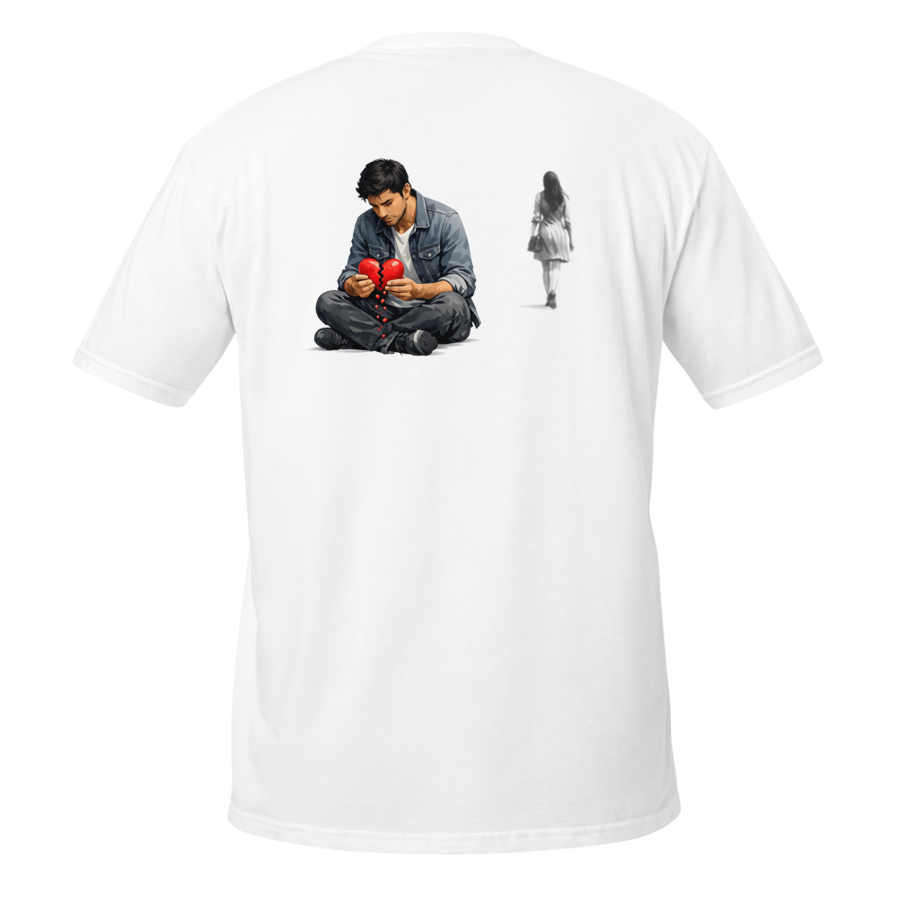 Broken Heart | Emotional Love Graphic T-Shirt |  thumbnail 2