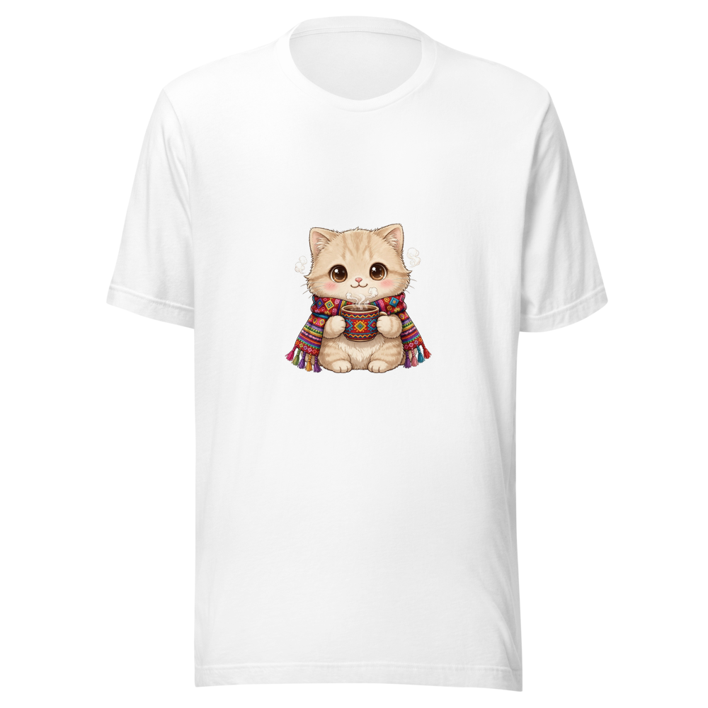 Gatito Cafetero Chiapaneco - Playera Kawaii