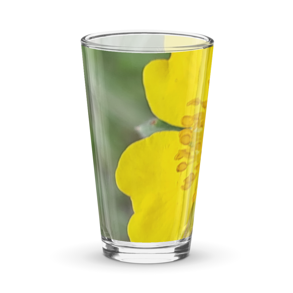 Yellow glass cup 16oz  thumbnail 3