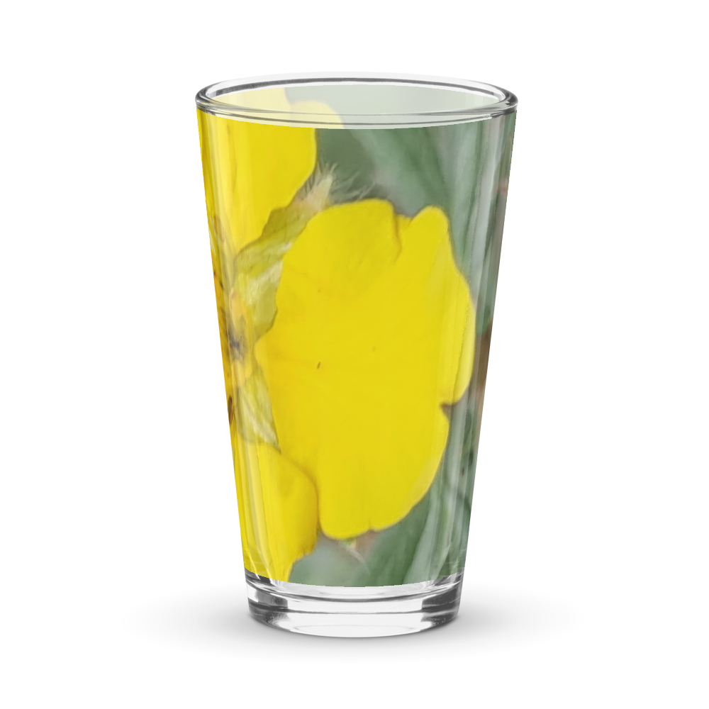 Yellow glass cup 16oz  thumbnail 4