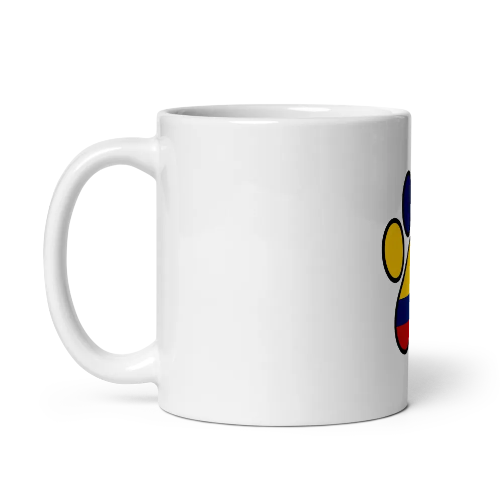 Perros de Colombia — Tricolor Paw Mug thumbnail 3