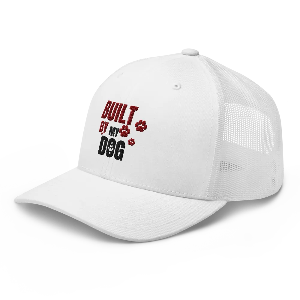 Built By My Dog Funny Dog Lover Trucker Hat  thumbnail 4
