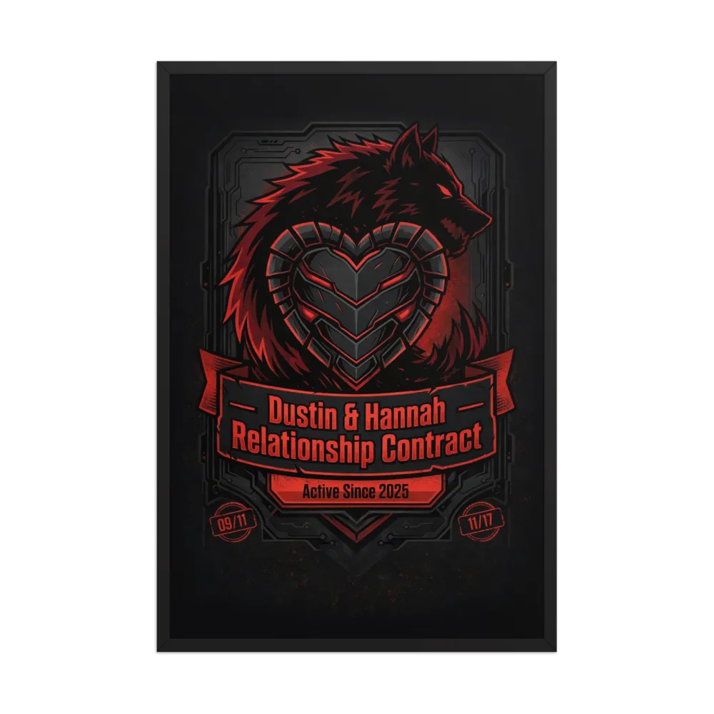 Dustin & Hannah Relationship Contract Poster thumbnail 2