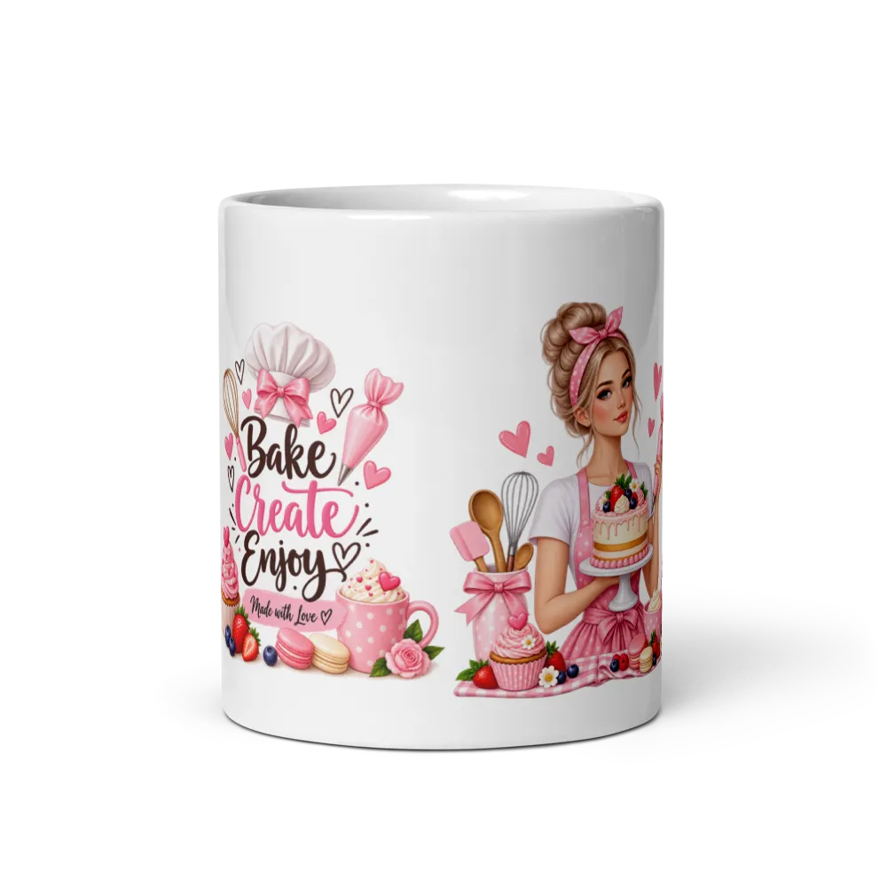 Bake Create Enjoy – Cute Baker Mug thumbnail 2