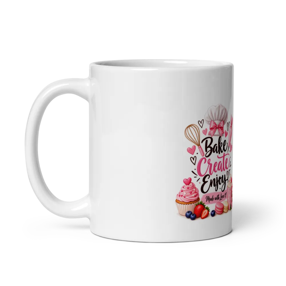 Bake Create Enjoy – Cute Baker Mug thumbnail 3