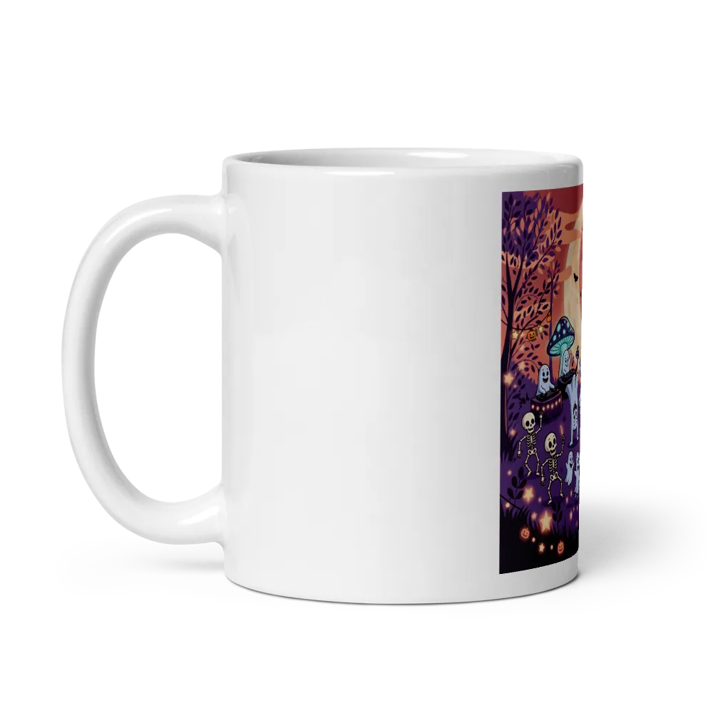 Cute Dancing Ghost Halloween Ceramic Coffee Mug thumbnail 3