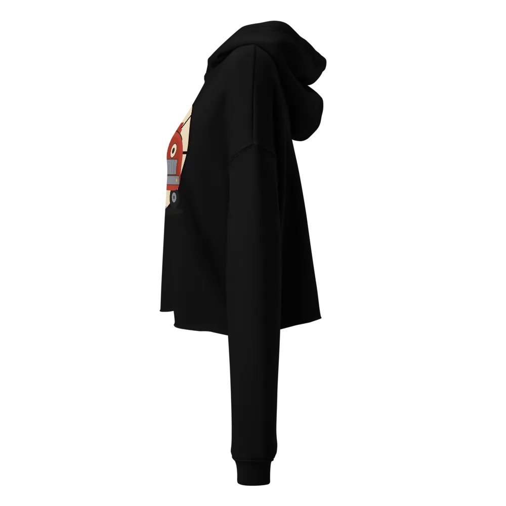 Vintage Red Car Retro Graphic Hoodie thumbnail 3