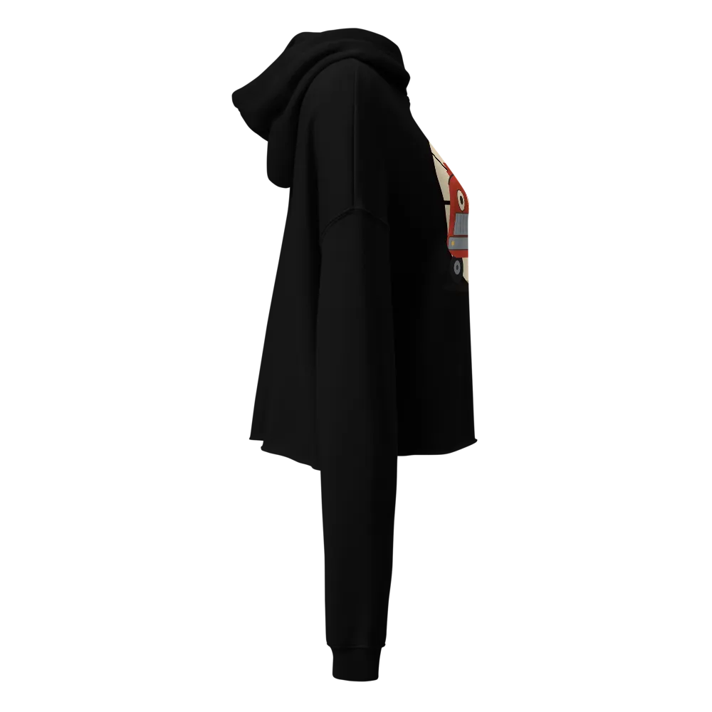Vintage Red Car Retro Graphic Hoodie thumbnail 4