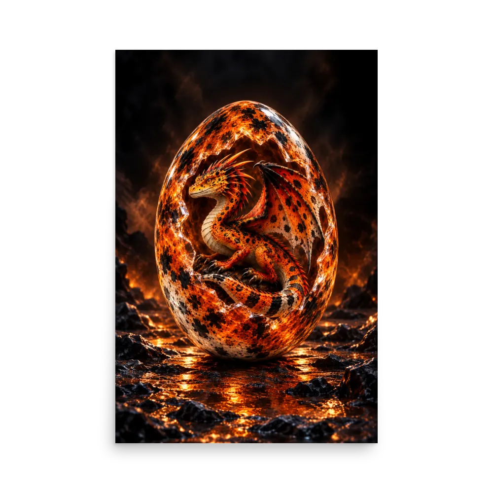 Tangerine Caldera Dragon Egg (Poster) thumbnail 2