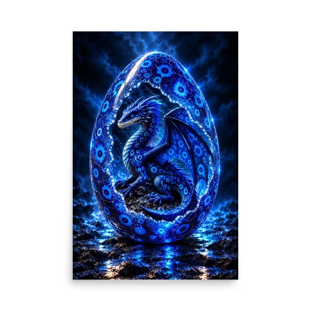 Blue Seeker Dragon Egg (Poster) thumbnail 2