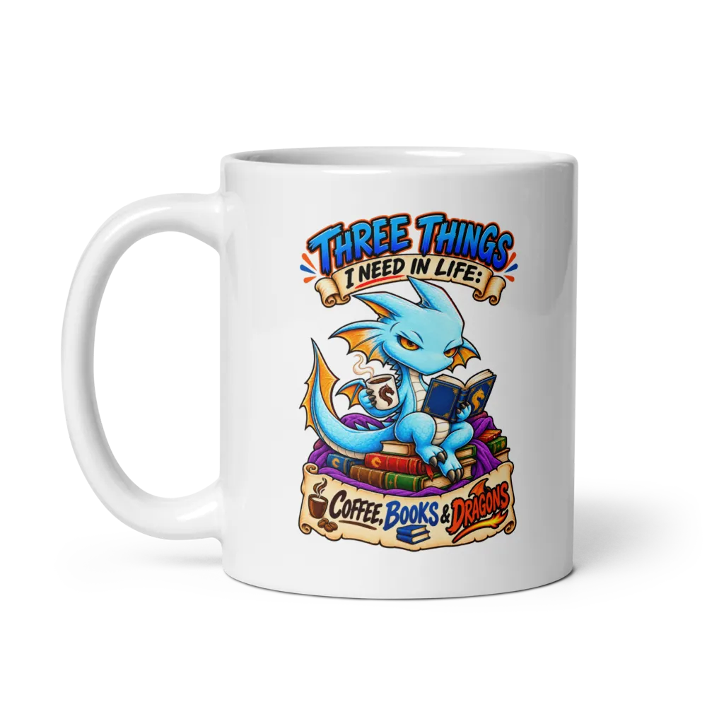 Coffee Books Dragons (Mug) thumbnail 3