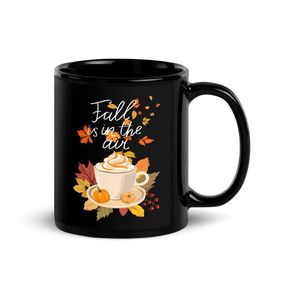 Fall is in The Air black coffee mug thumbnail 3