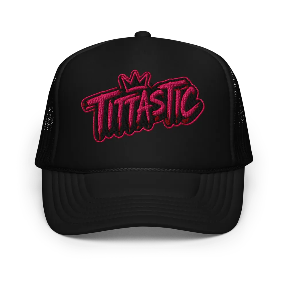 Black tittastic trucker hat  thumbnail 2
