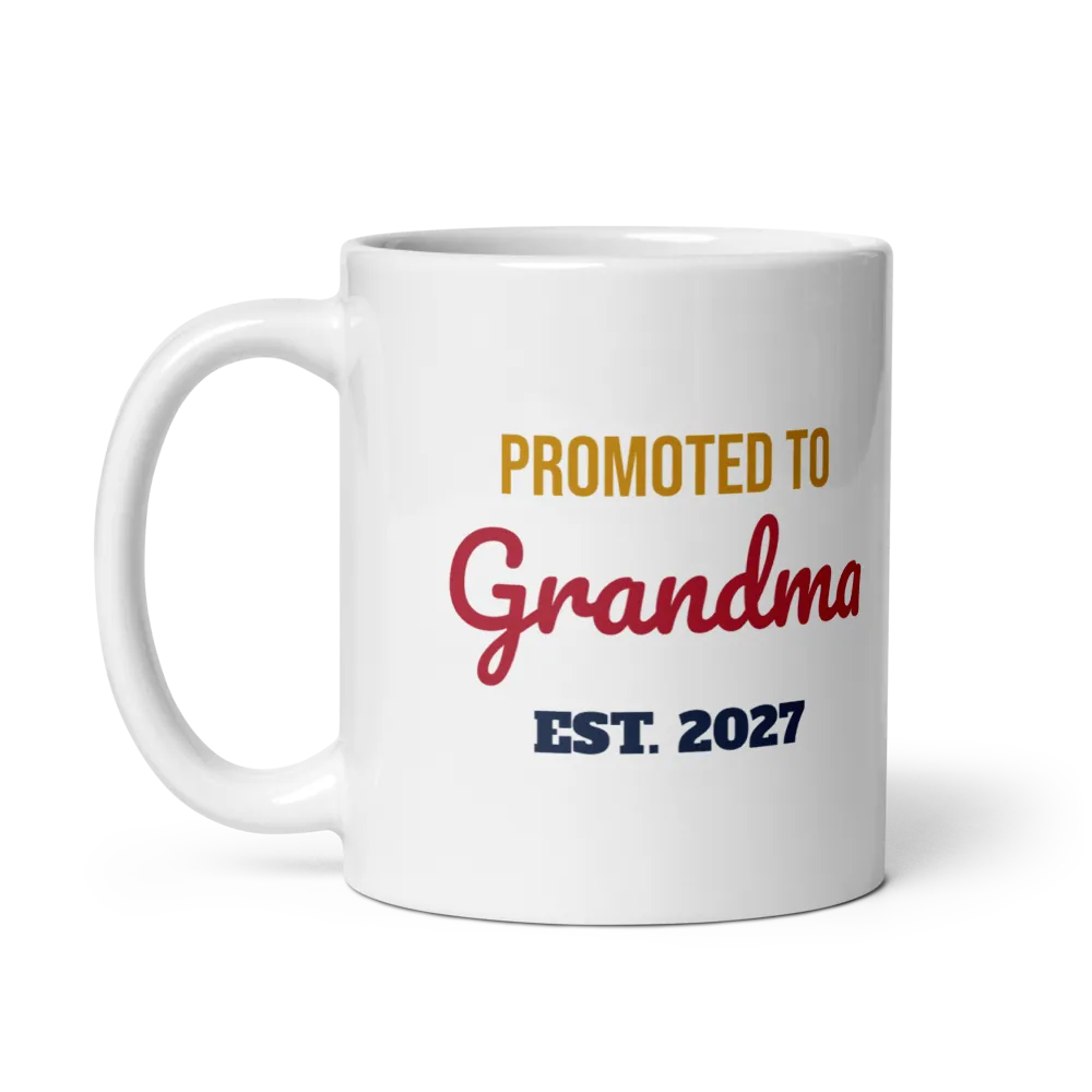 Promoted to Grandma 2027 Coffee Mug thumbnail 3