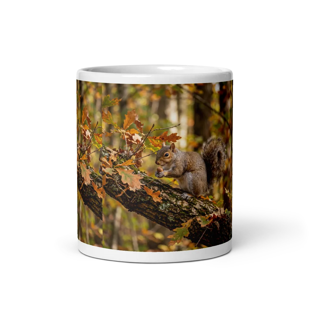 Cute squirrel printed coffe mug. thumbnail 2
