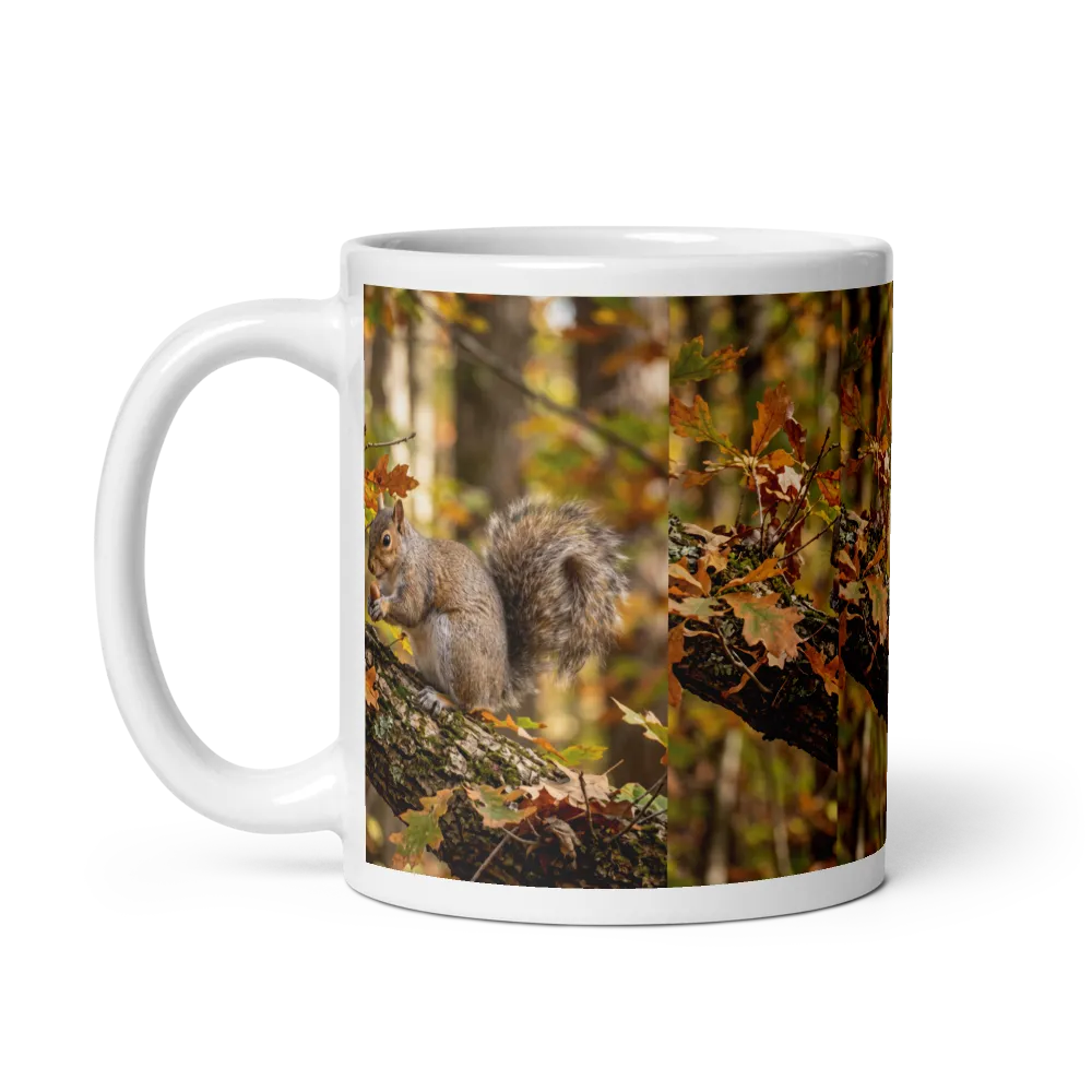 Cute squirrel printed coffe mug. thumbnail 3