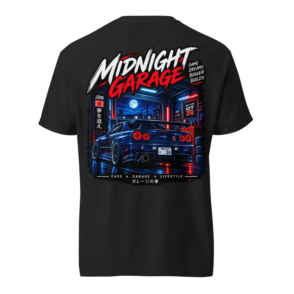 Midnight Garage – JDM Streetwear Tee thumbnail 2