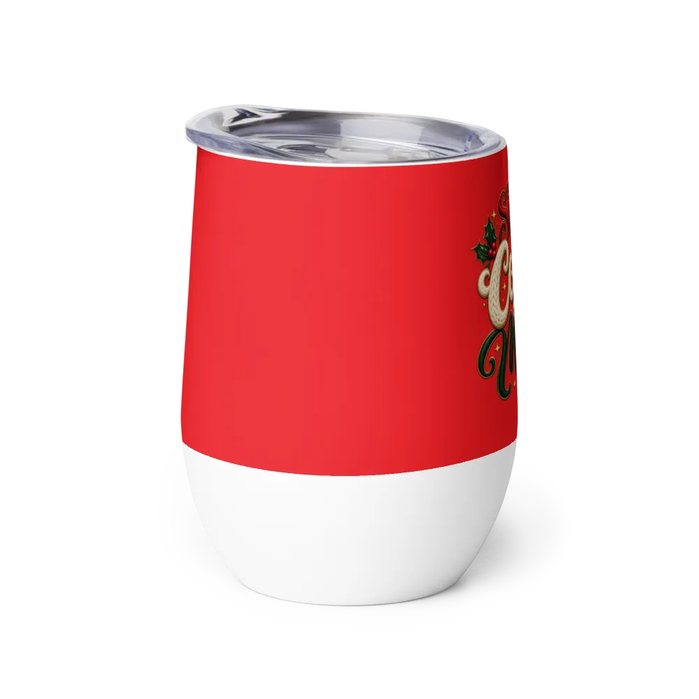 Stay Cozy & Merry | Christmas Wine Tumbler thumbnail 4