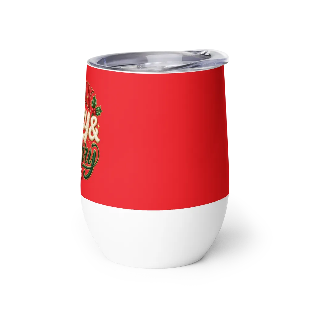 Stay Cozy & Merry | Christmas Wine Tumbler thumbnail 3