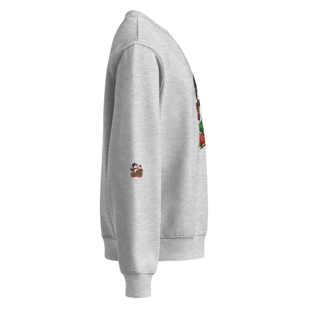 Merry Christmas Snowman Heavyweight Sweatshirt thumbnail 4