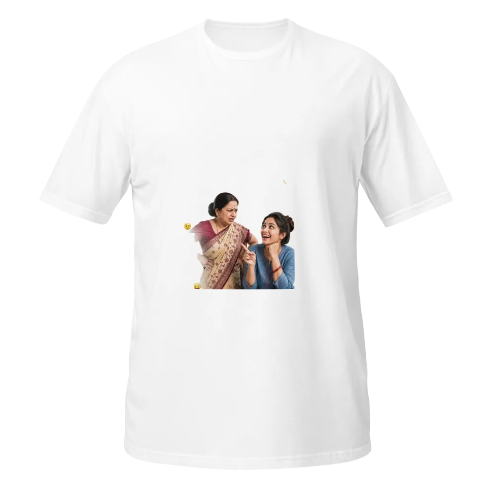 Funny Saas Bahu Comedy T-Shirt – Family Humor Desi