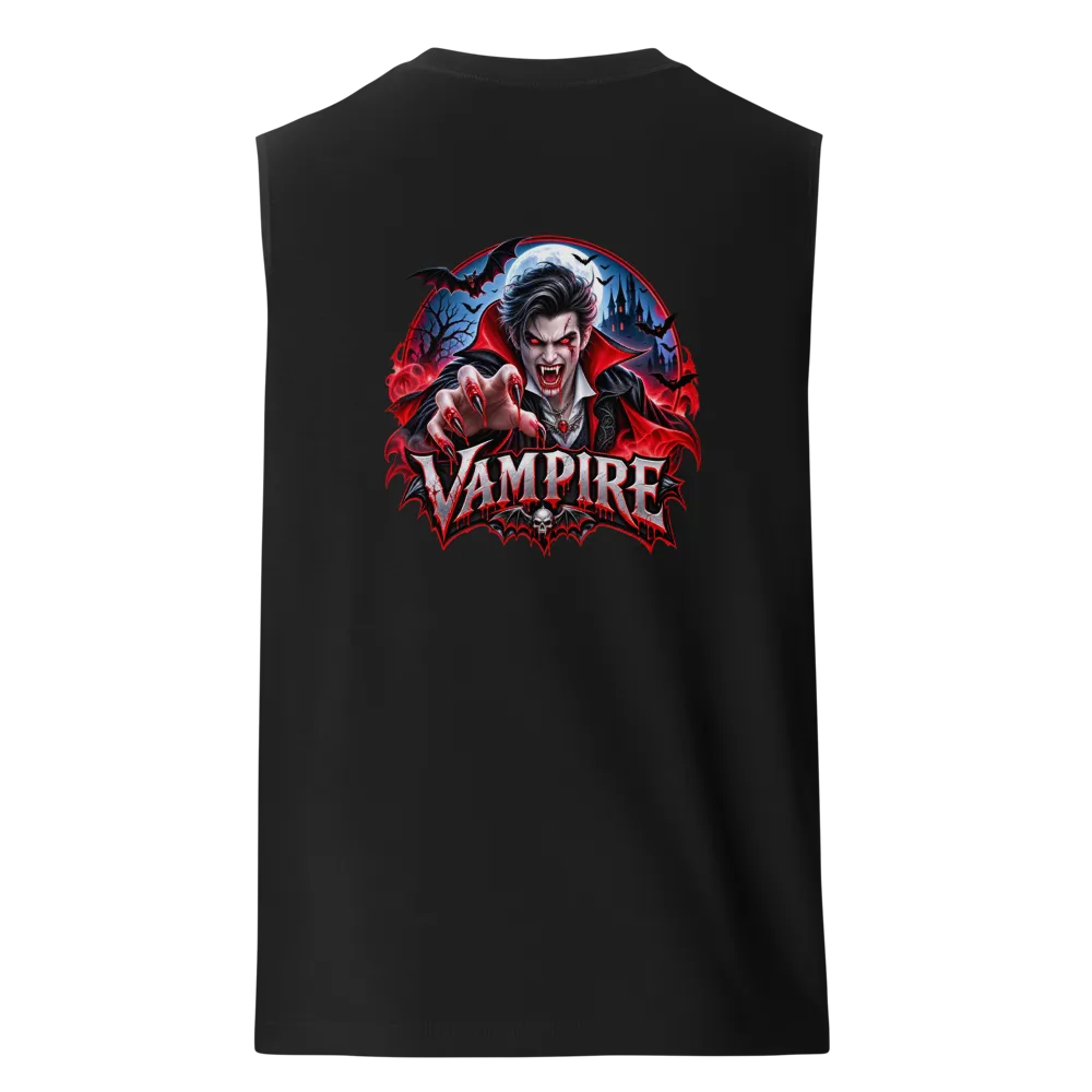 Vampire Gothic Horror T-Shirt – Dark Blood Moon Va thumbnail 2