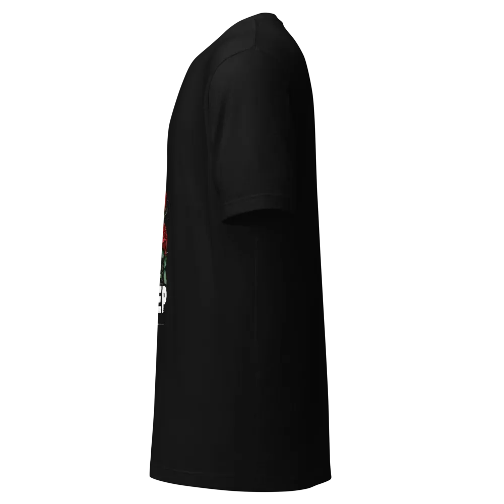 Deep Rose Garden – Premium Unisex Black T-Shirt |  thumbnail 3