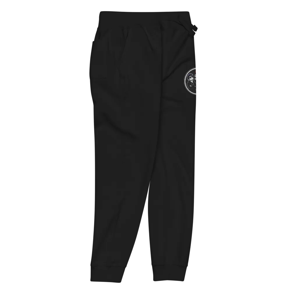 Black Unisex Fleece Sweatpants thumbnail 5