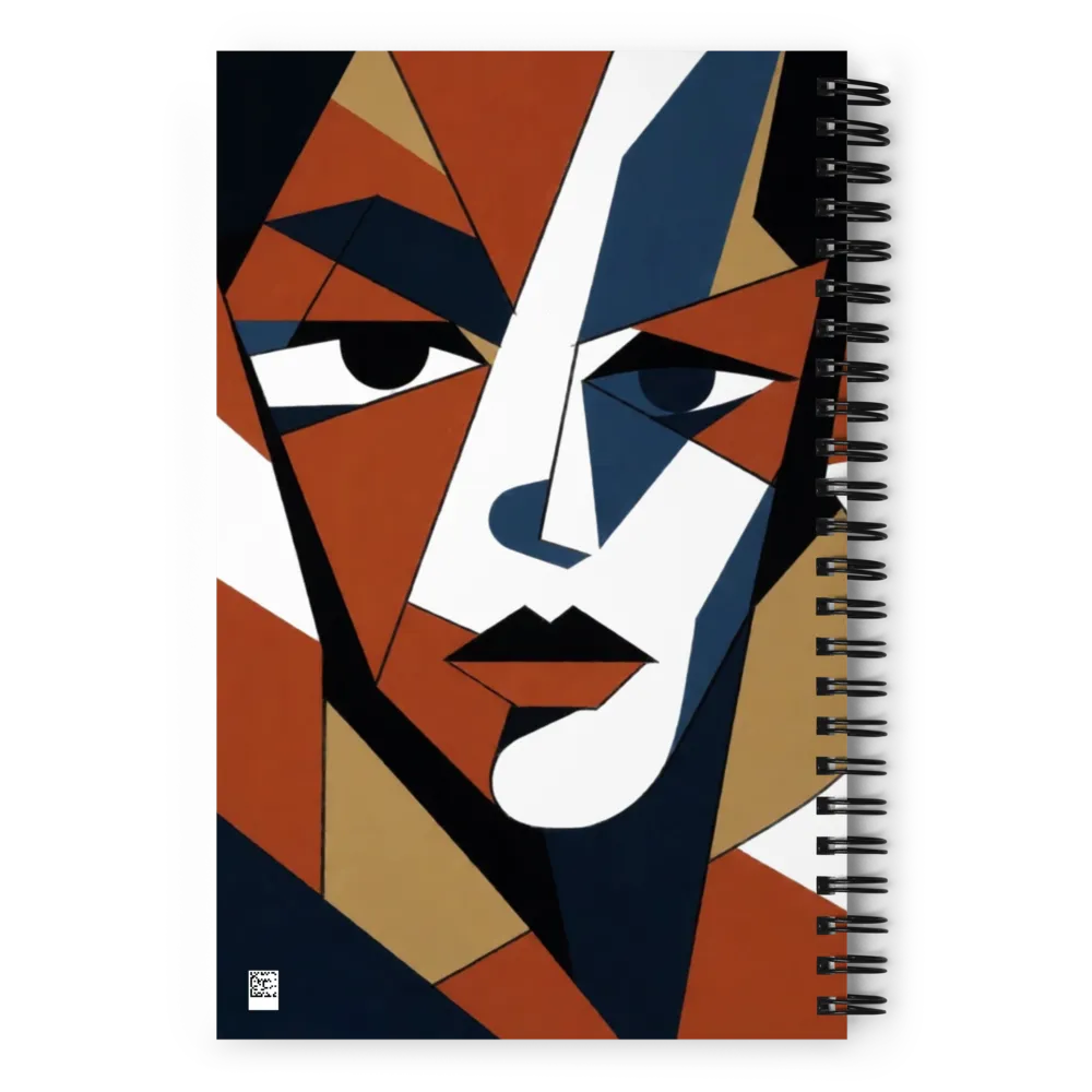 Abstract Geometric Portrait Spiral Notebook thumbnail 2