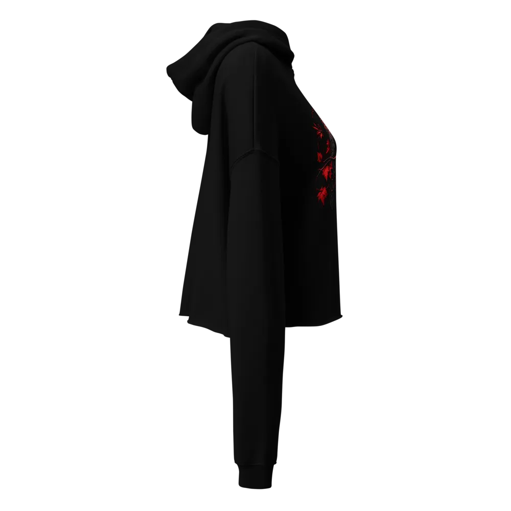 Gothic Raven Red Leaves – Transparent PNG women n  thumbnail 4