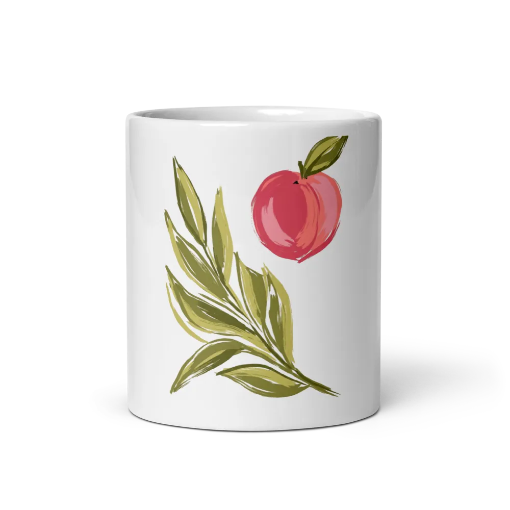 Peach & leaf aesthetic mug thumbnail 3