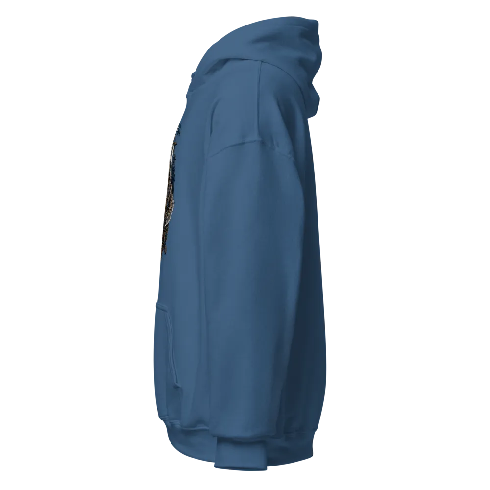 Viking Warrior Graphic Hoodie Unisex Heavy Blend thumbnail 3