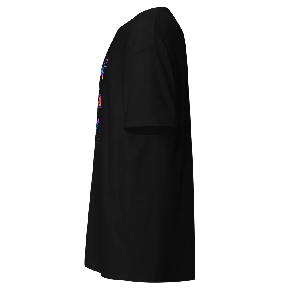 Y2K Cyber Synthwave Statue Graphic Black T-Shirt thumbnail 3