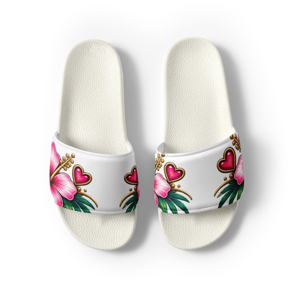 Floral Heart Slide Sandals | Cute Tropical Summer  thumbnail 3