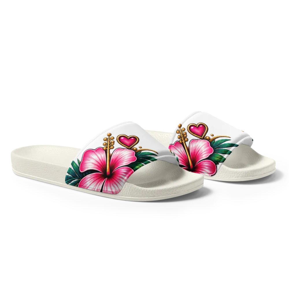 Floral Heart Slide Sandals | Cute Tropical Summer  thumbnail 4