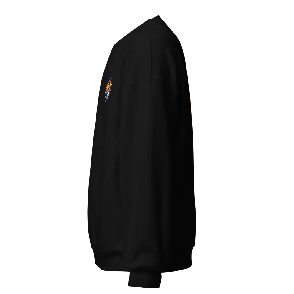 Celestial Sun Moon Graphic Black Casual Sweatshirt thumbnail 3