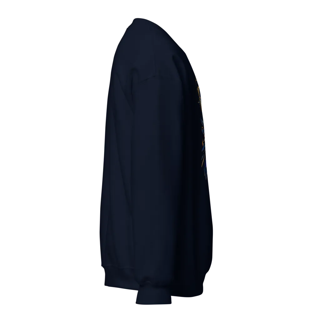 Unisex Celestial Raven Graphic Crewneck Sweatshirt thumbnail 4