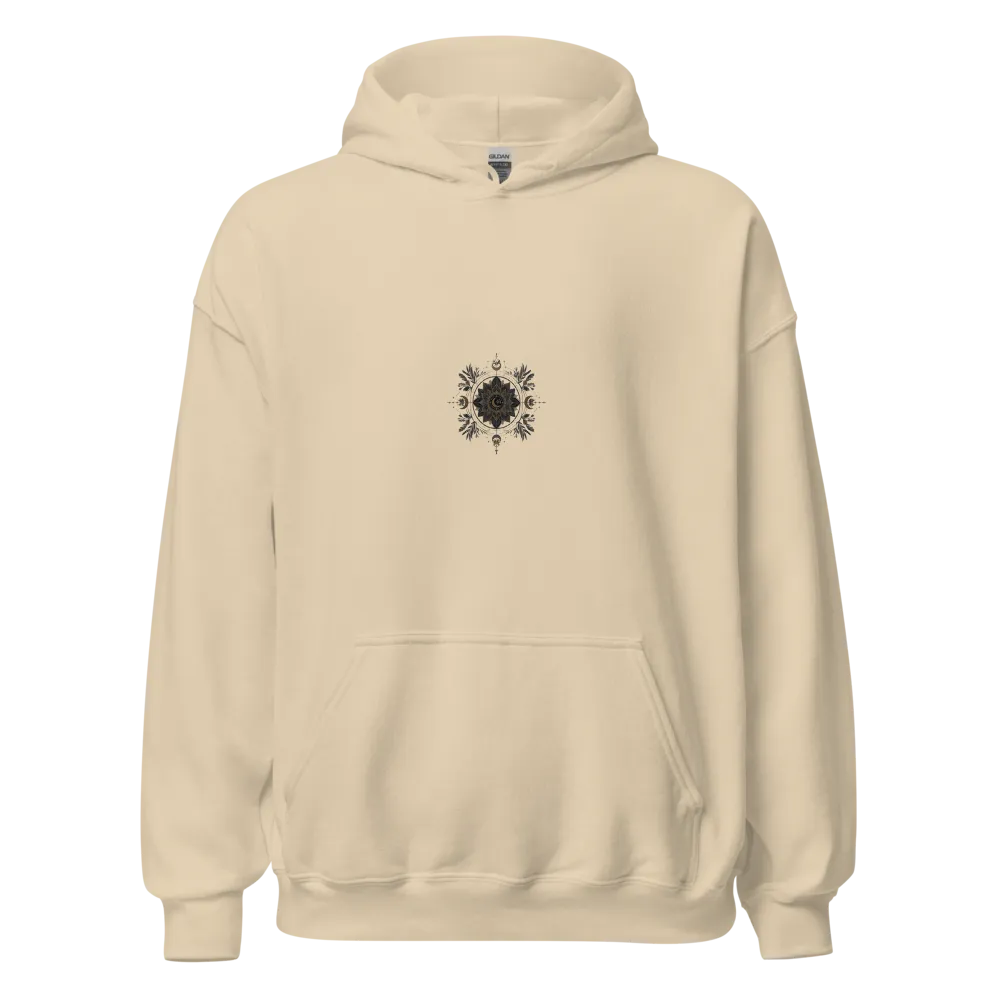 Boho Mandala Unisex Hoodie | Minimalist Spiritual  thumbnail 2