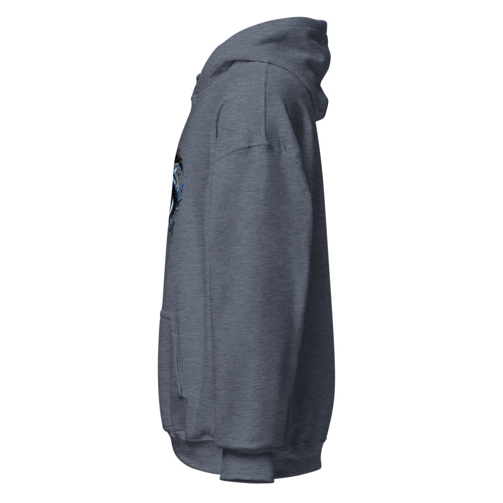 Blue Graffiti Eye Hoodie | Artistic Graphic Hoodie thumbnail 3
