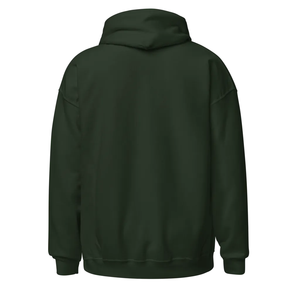 Cat and Books Forest Green Aesthetic Cozy Hoodie thumbnail 2