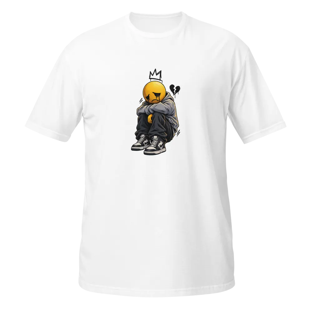 Sad Emoji Graphic T-Shirt - Streetwear Cotton Tee thumbnail 3