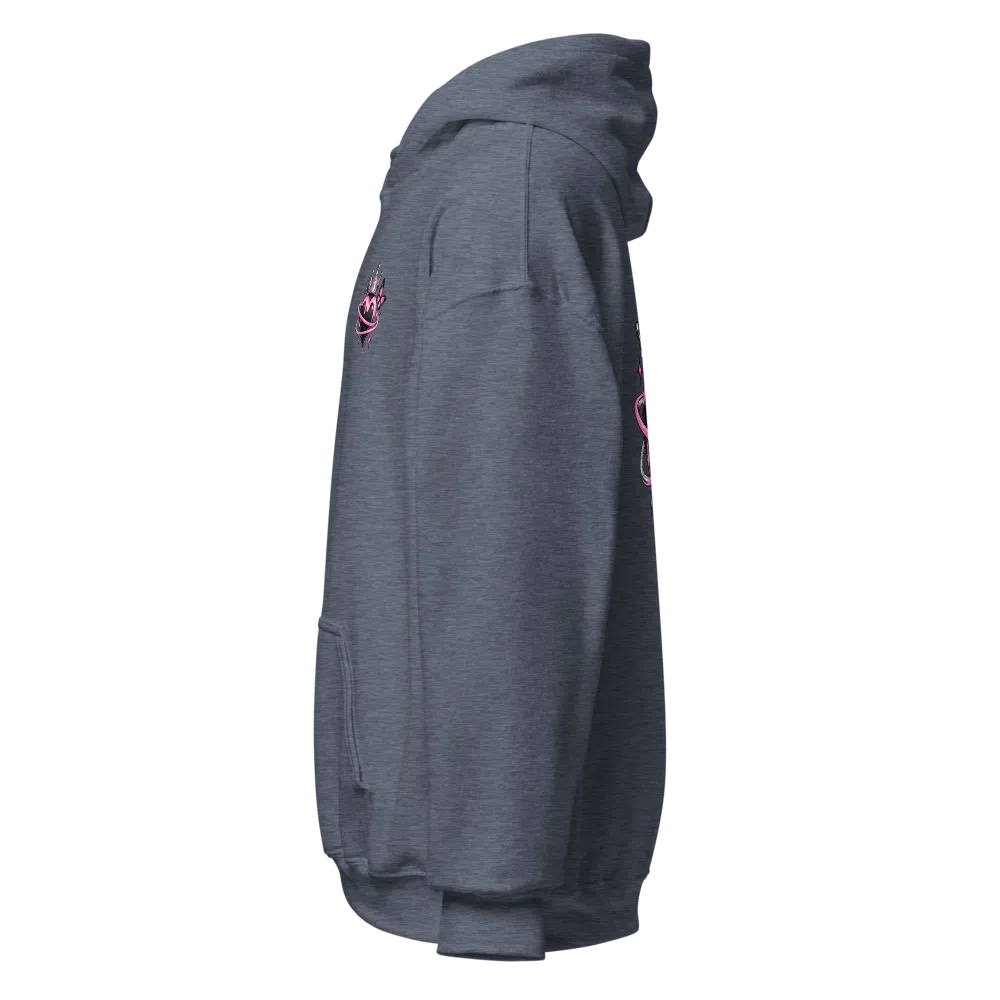 Y2K Crown Heart Graphic Hoodie - Dark Gray thumbnail 3