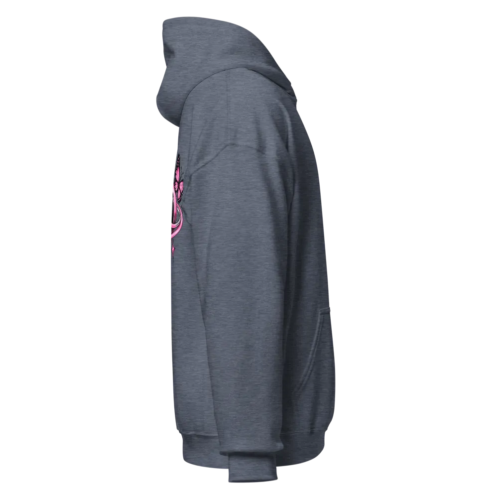 Y2K Crown Heart Graphic Hoodie - Dark Gray thumbnail 4